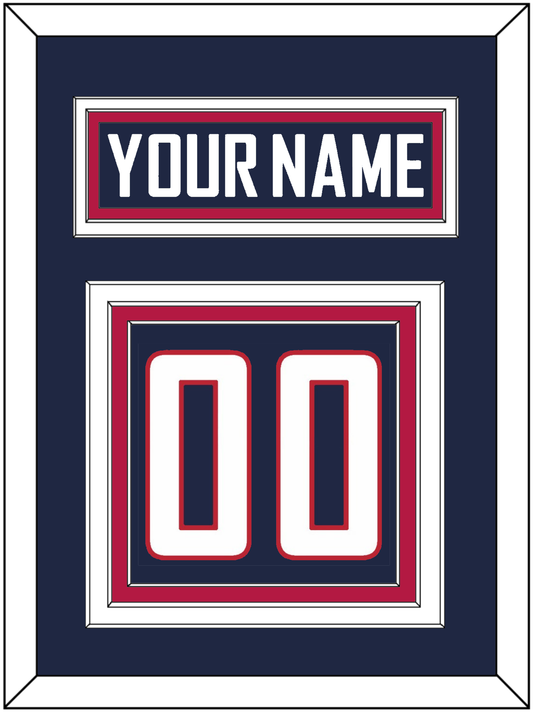 United States Men's Hockey Nameplate & Number (Back) - 2010 Olympics Road Blue - Premier Tier 2