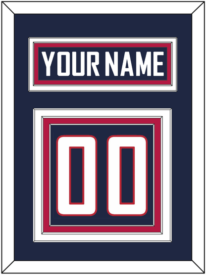 United States Men's Hockey Nameplate & Number (Back) - 2014 Olympics Road Blue - Premier Tier 2