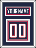 United States Men's Hockey Nameplate & Number (Back) - 2014 Olympics Road Blue - Triple Mat 2