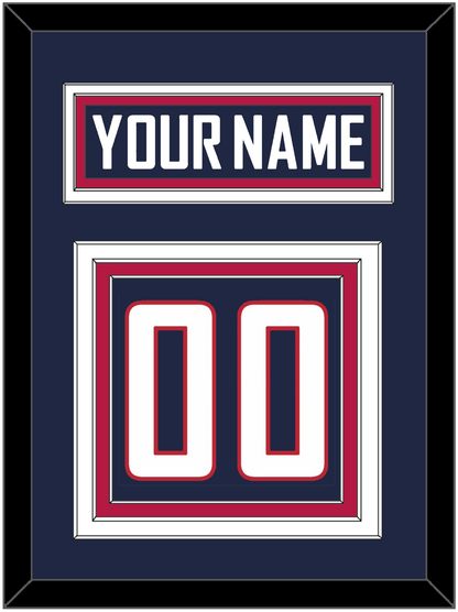 United States Men's Hockey Nameplate & Number (Back) - 2014 Olympics Road Blue - Premier Tier 2