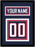 United States Men's Hockey Nameplate & Number (Back) - 2014 Olympics Road Blue - Triple Mat 2