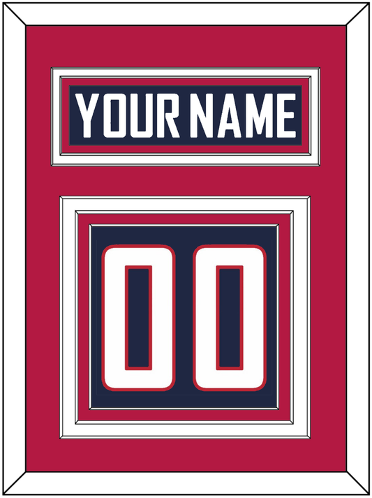 United States Men's Hockey Nameplate & Number (Back) - 2010 Olympics Road Blue - Premier Tier 3
