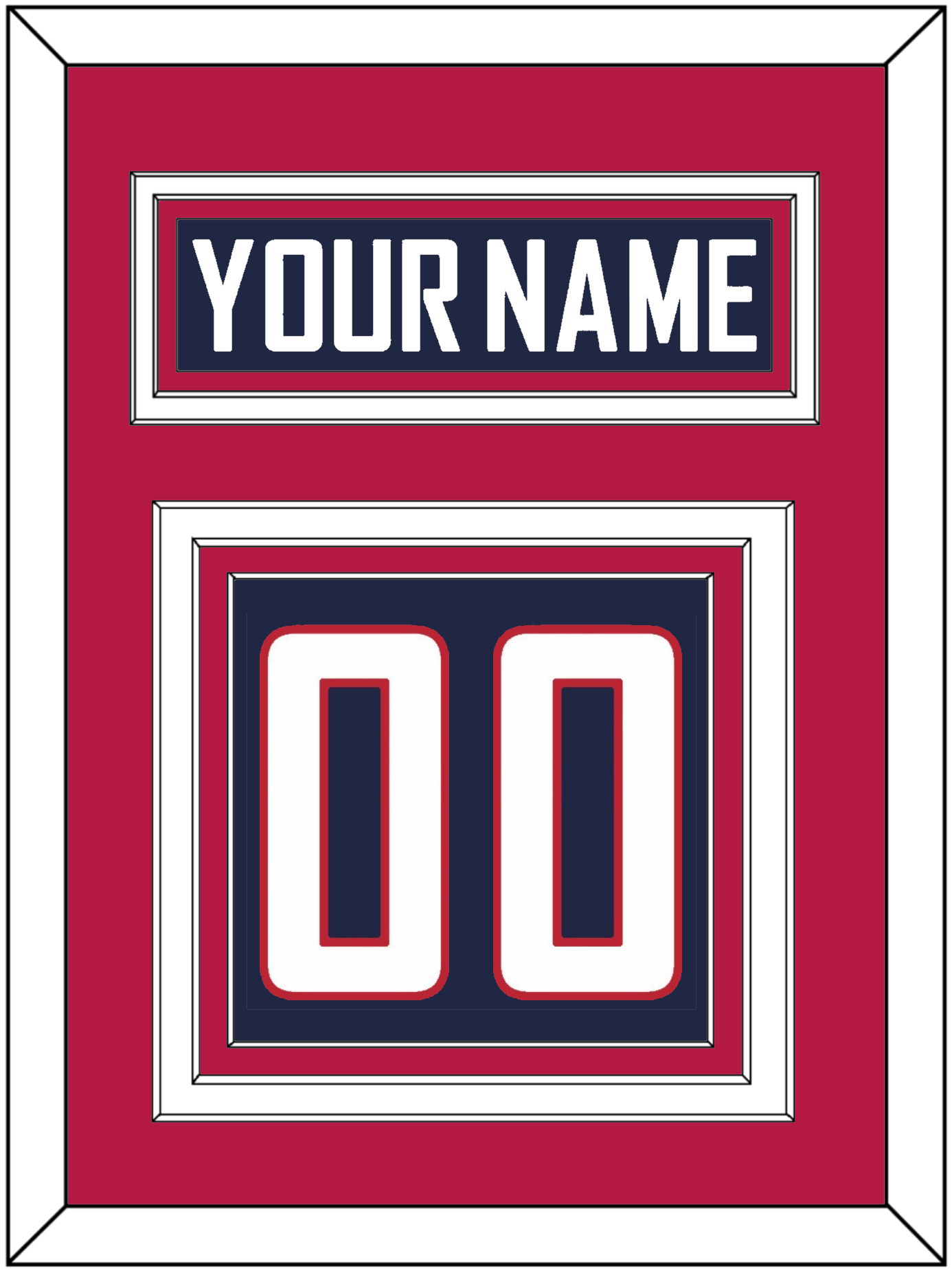 United States Men's Hockey Nameplate & Number (Back) - 2014 Olympics Road Blue - Premier Tier 3