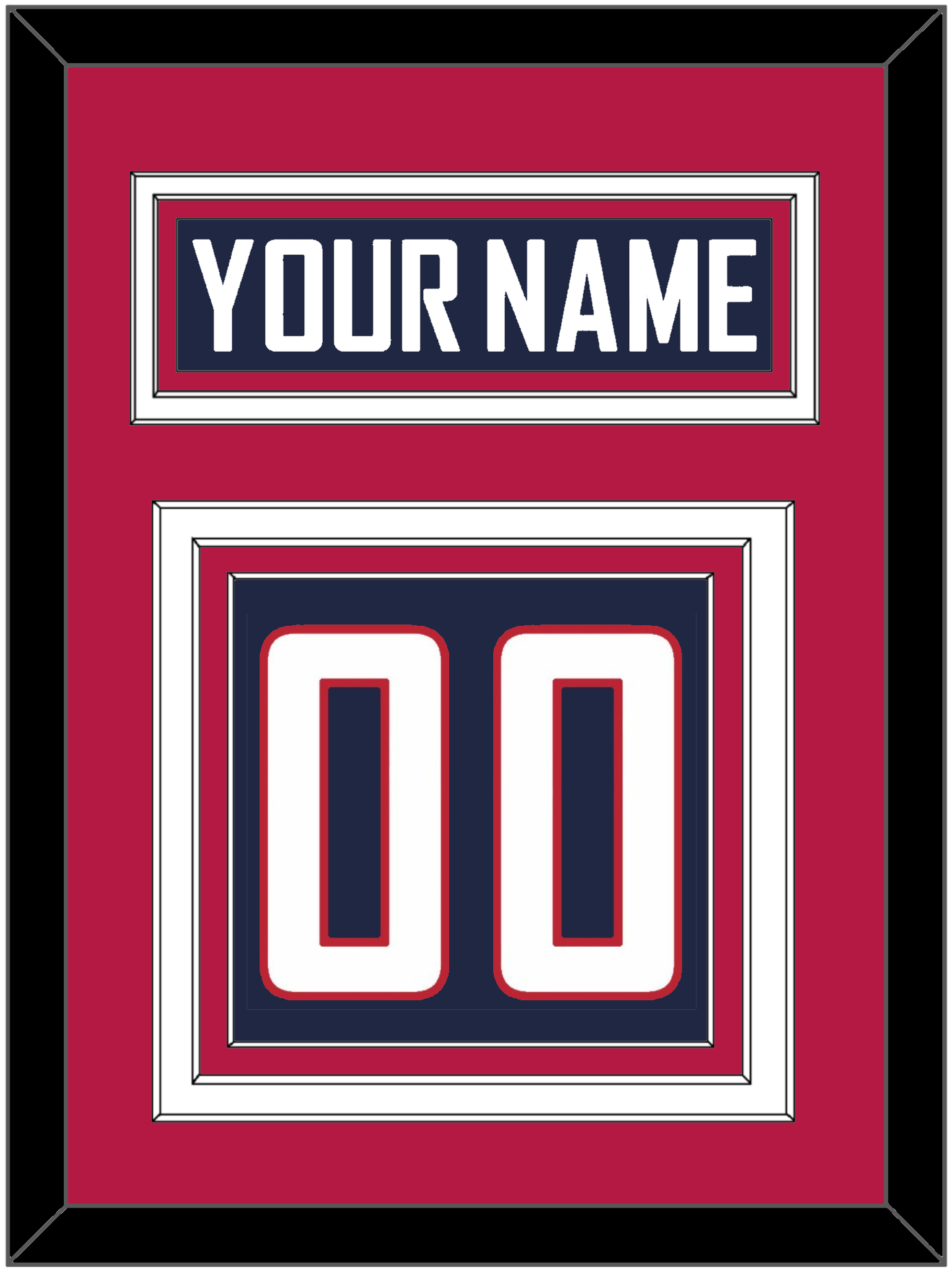 United States Men's Hockey Nameplate & Number (Back) - 2010 Olympics Road Blue - Premier Tier 3