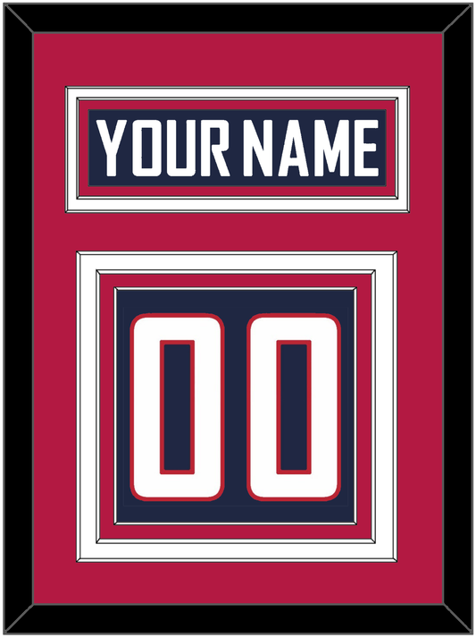United States Men's Hockey Nameplate & Number (Back) - 2010 Olympics Road Blue - Premier Tier 3