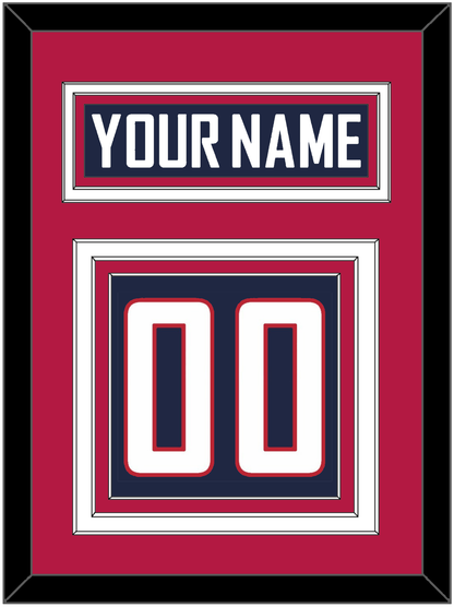 United States Men's Hockey Nameplate & Number (Back) - 2014 Olympics Road Blue - Premier Tier 3