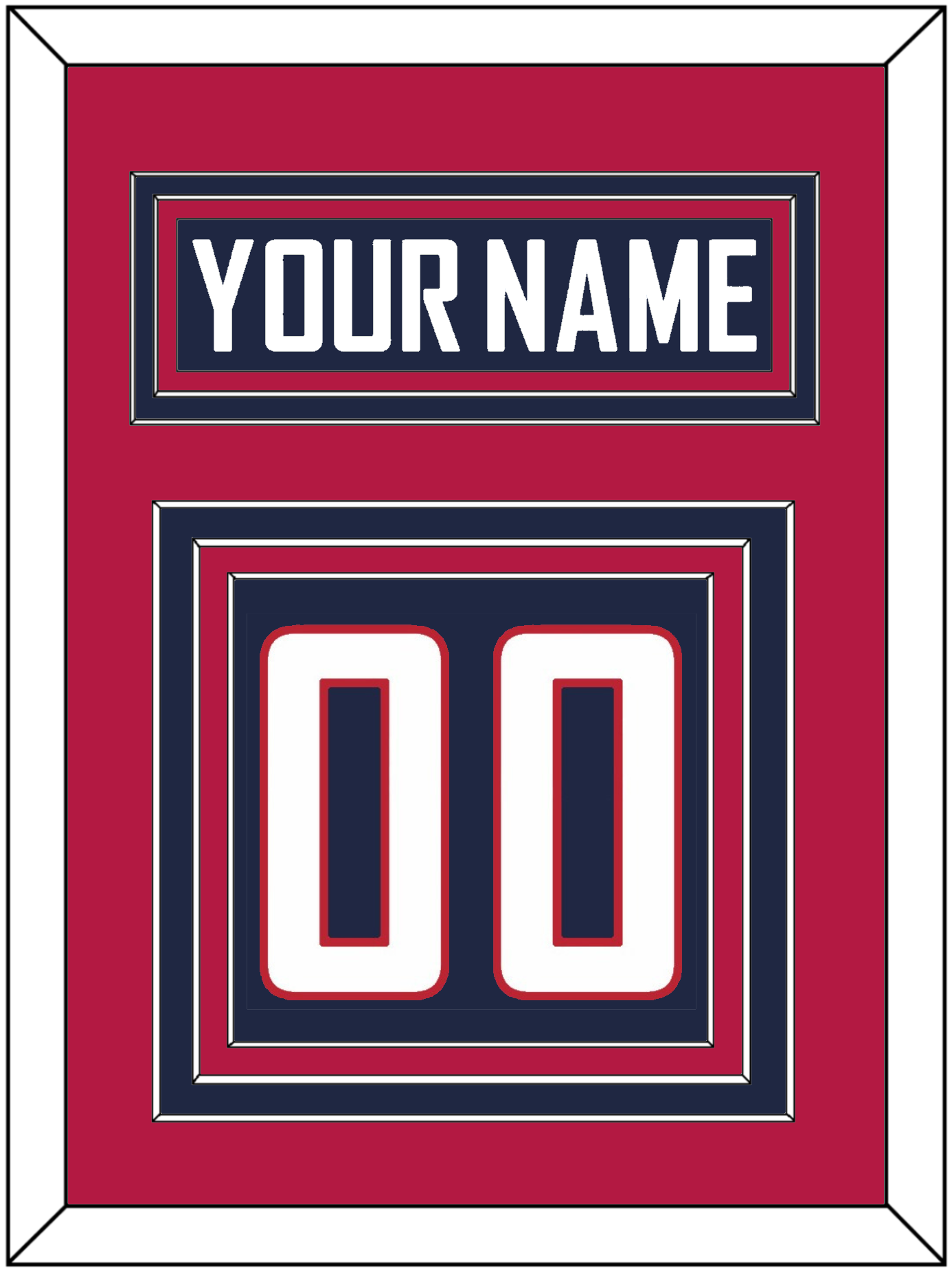 United States Men's Hockey Nameplate & Number (Back) - 2010 Olympics Road Blue - Premier Tier 4