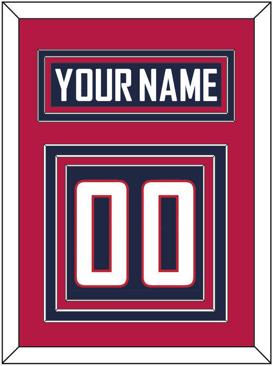 United States Men's Hockey Nameplate & Number (Back) - 2010 Olympics Road Blue - Premier Tier 4
