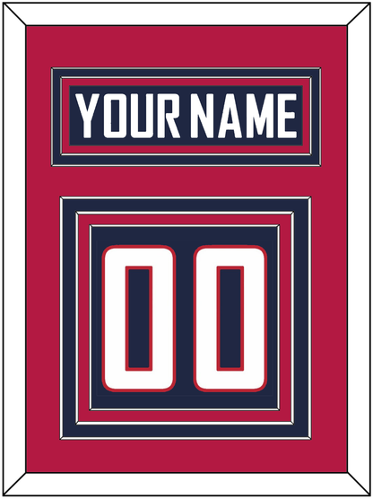 United States Men's Hockey Nameplate & Number (Back) - 2014 Olympics Road Blue - Premier Tier 4