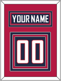United States Men's Hockey Nameplate & Number (Back) - 2014 Olympics Road Blue - Triple Mat 4
