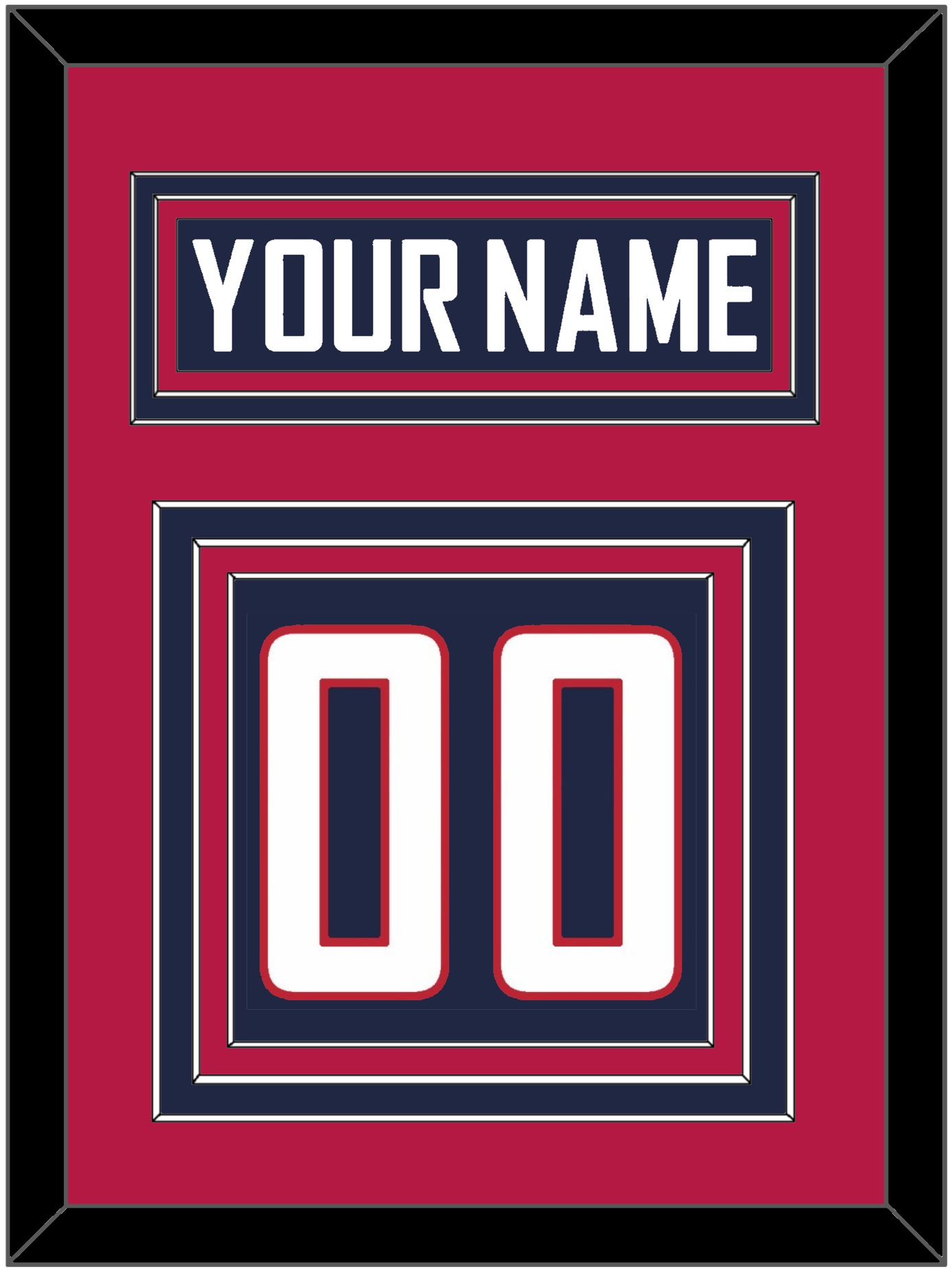 United States Men's Hockey Nameplate & Number (Back) - 2010 Olympics Road Blue - Premier Tier 4