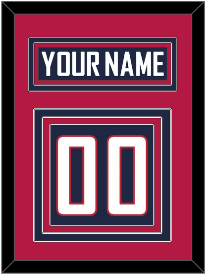 United States Men's Hockey Nameplate & Number (Back) - 2010 Olympics Road Blue - Premier Tier 4