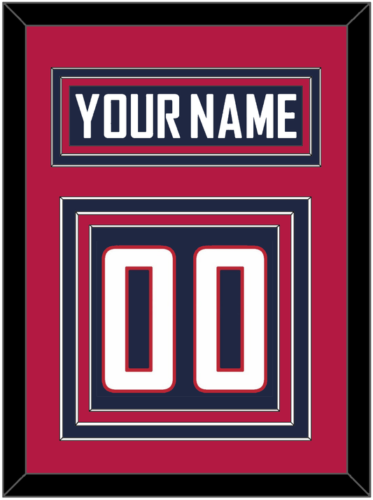 United States Men's Hockey Nameplate & Number (Back) - 2014 Olympics Road Blue - Premier Tier 4