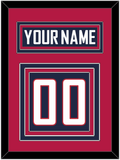 United States Men's Hockey Nameplate & Number (Back) - 2014 Olympics Road Blue - Triple Mat 4