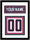 United States Men's Hockey Nameplate & Number (Back) - 2014 Olympics Home White - Triple Mat 1