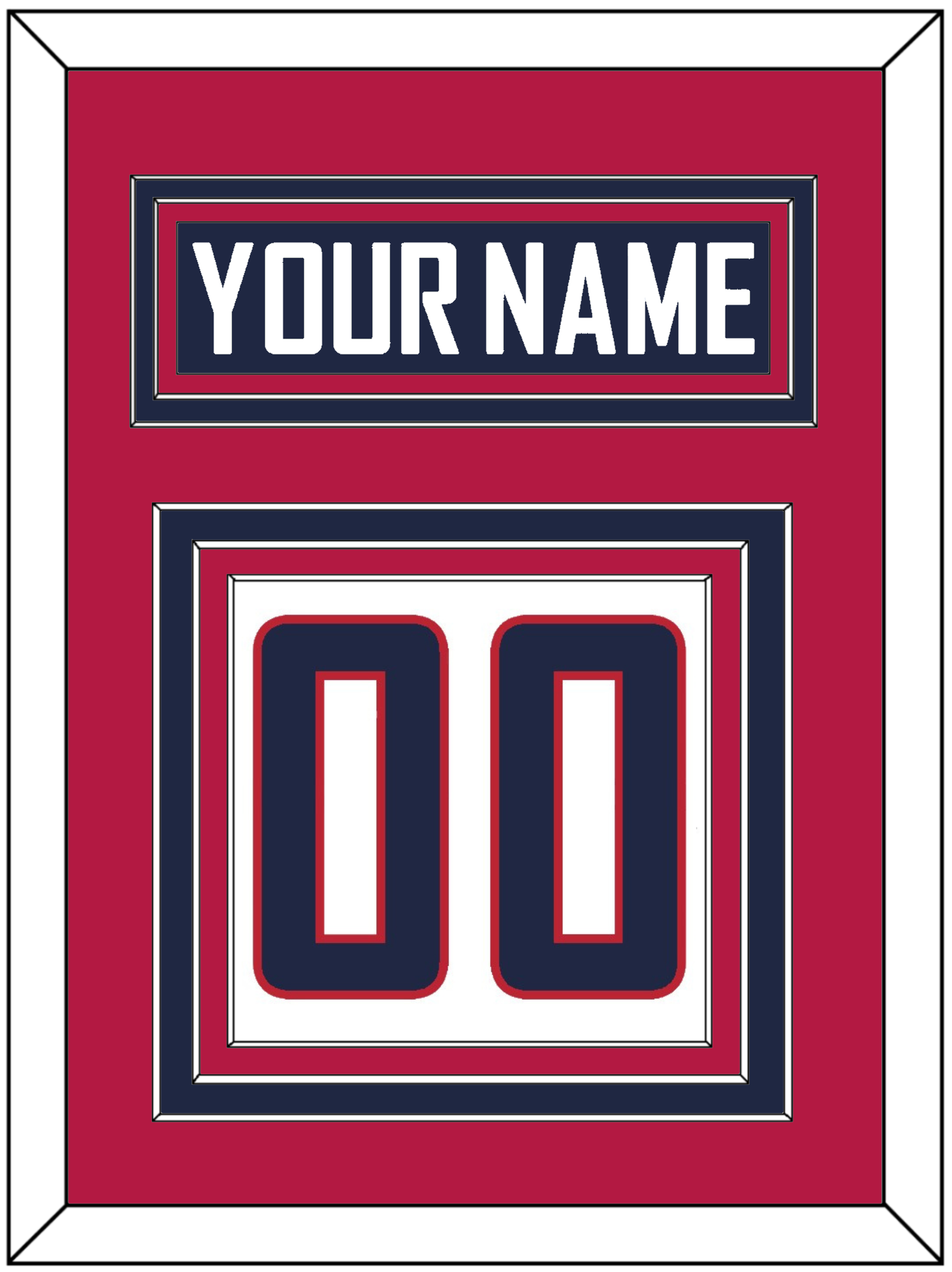 United States Men's Hockey Nameplate & Number (Back) - 2014 Olympics Home White - Premier Tier 2