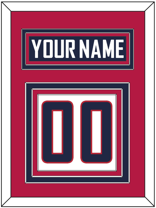 United States Men's Hockey Nameplate & Number (Back) - 2014 Olympics Home White - Premier Tier 2