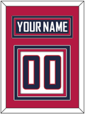 United States Men's Hockey Nameplate & Number (Back) - 2014 Olympics Home White - Triple Mat 2
