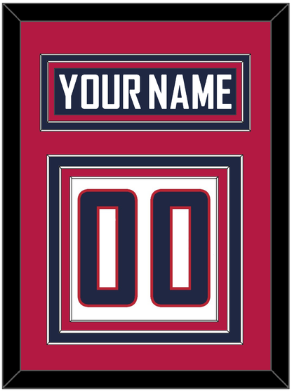 United States Men's Hockey Nameplate & Number (Back) - 2014 Olympics Home White - Premier Tier 2