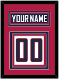 United States Men's Hockey Nameplate & Number (Back) - 2014 Olympics Home White - Triple Mat 2