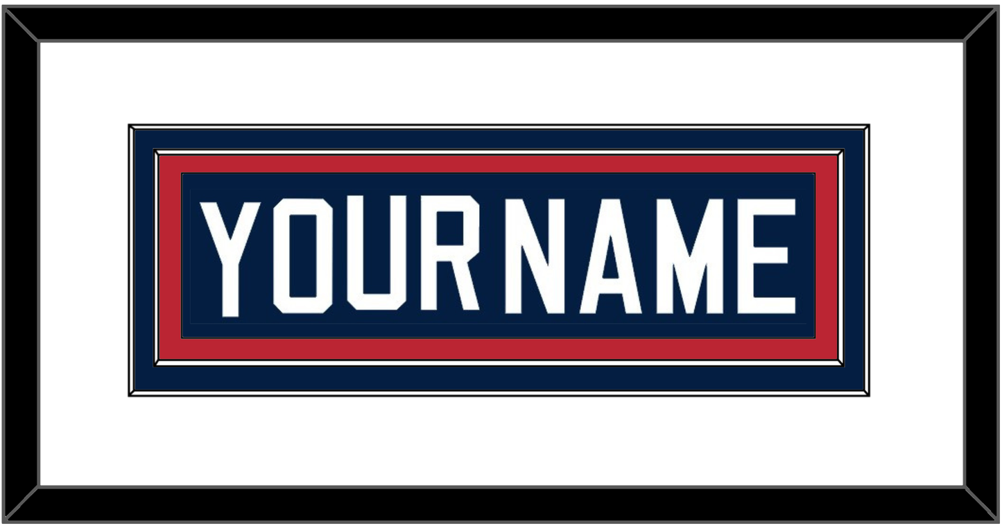 United States Men’s Hockey Nameplate - 2002 Olympics Home White - Signature Tier 1