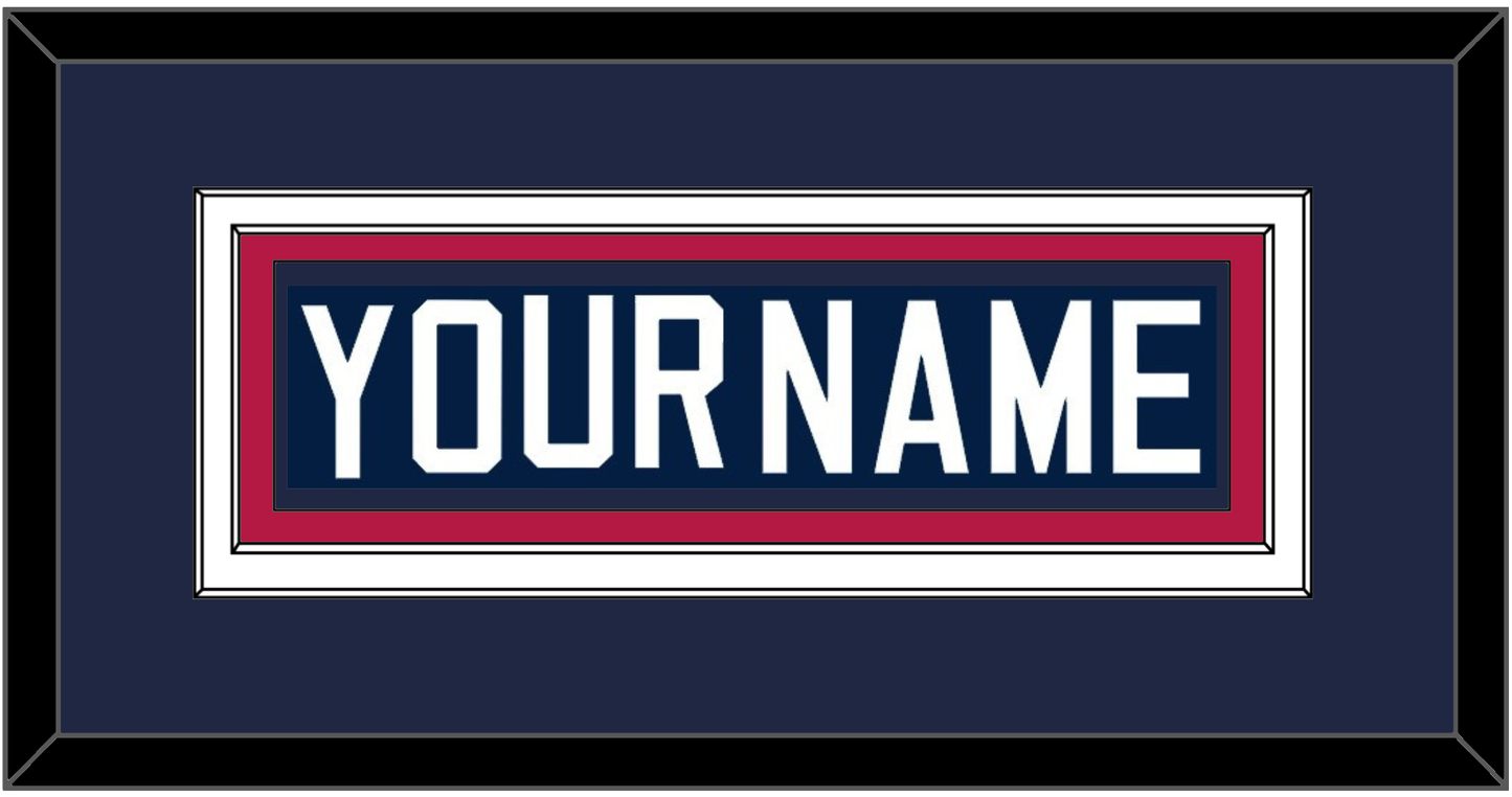 United States Men’s Hockey Nameplate - 2002 Olympics Home White - Signature Tier 2