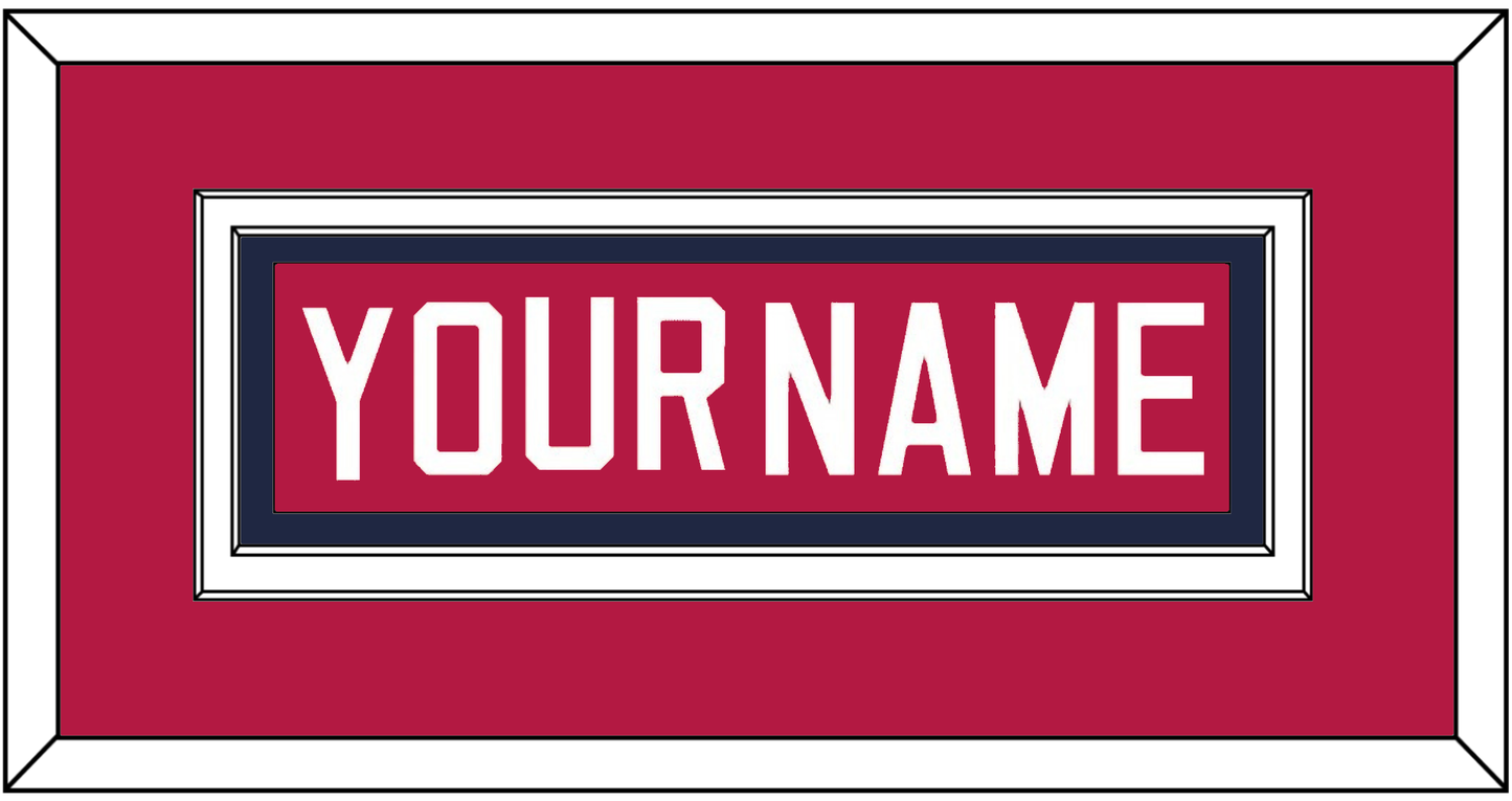 United States Men’s Hockey Nameplate - 2002 Olympics Road Blue - Signature Tier 2