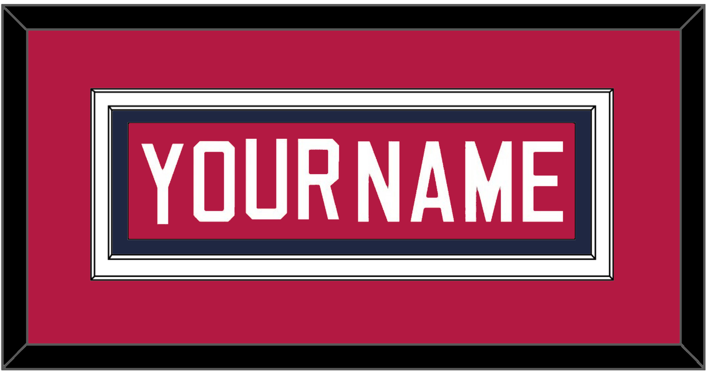 United States Men’s Hockey Nameplate - 2002 Olympics Road Blue - Signature Tier 2