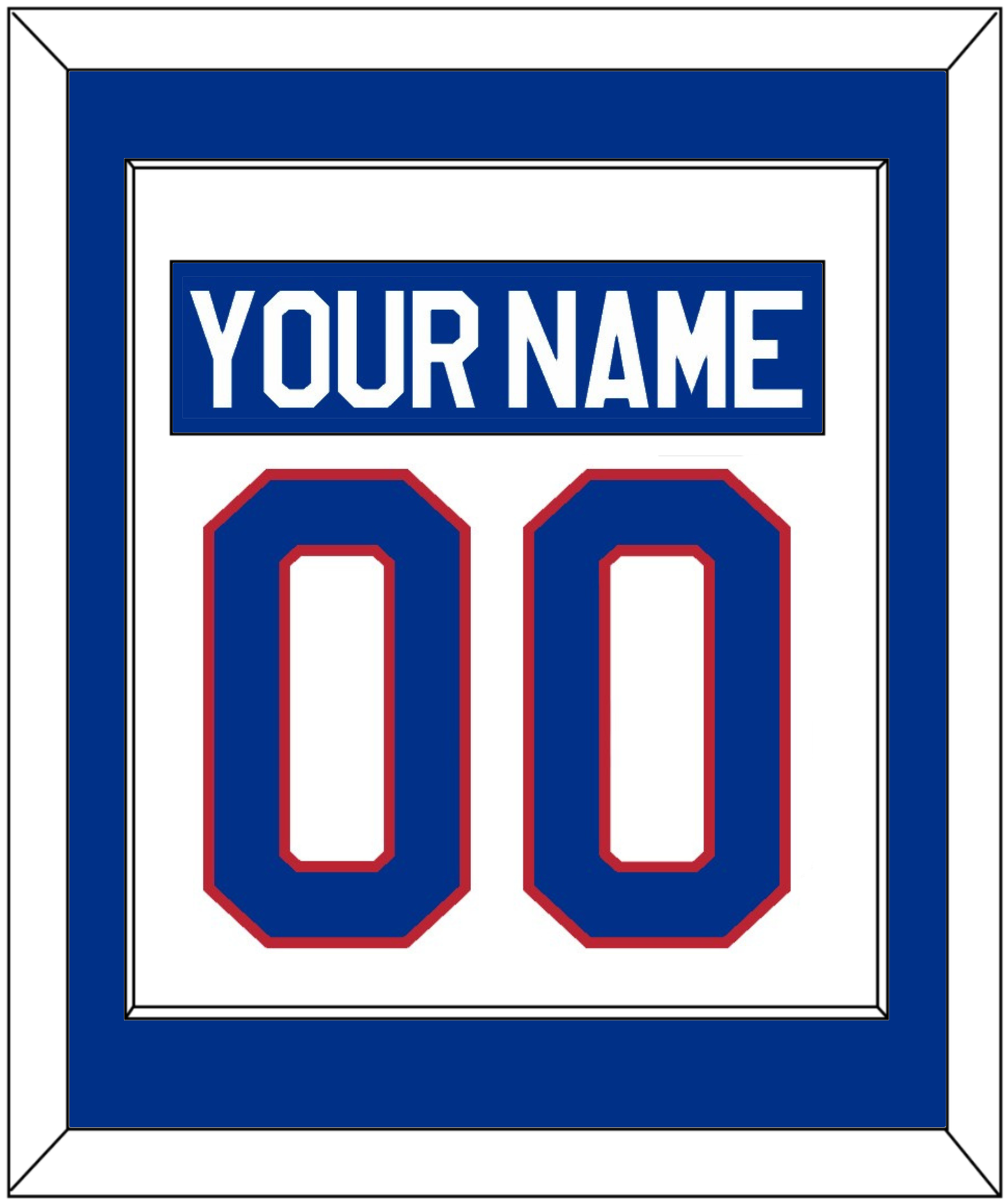 United States Men's Hockey Nameplate & Number (Back) Combined - 1980 Olympics Home White - Essential Tier 1
