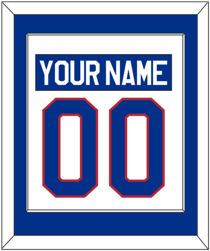 United States Men's Hockey Nameplate & Number (Back) Combined - 1980 Olympics Home White - Essential Tier 1