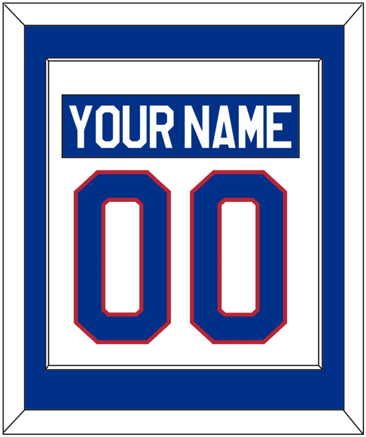 United States Men's Hockey Nameplate & Number (Back) Combined - 1980 Olympics Home White - Essential Tier 1