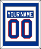 United States Men's Hockey Nameplate & Number (Back) Combined - 1980 Olympics Home White - Single Mat 1
