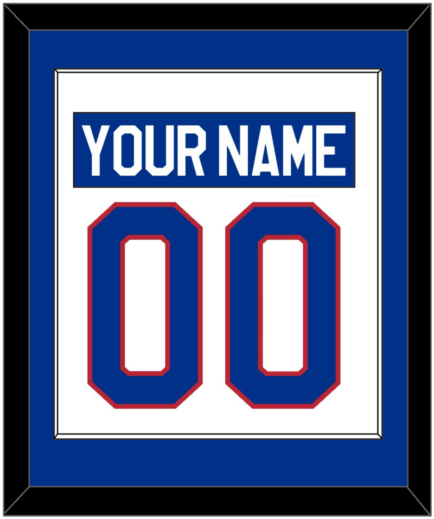 United States Men's Hockey Nameplate & Number (Back) Combined - 1980 Olympics Home White - Essential Tier 1
