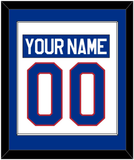 United States Men's Hockey Nameplate & Number (Back) Combined - 1980 Olympics Home White - Single Mat 1