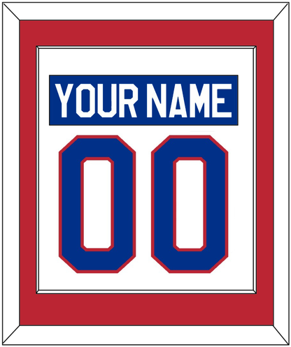United States Men's Hockey Nameplate & Number (Back) Combined - 1980 Olympics Home White - Essential Tier 2