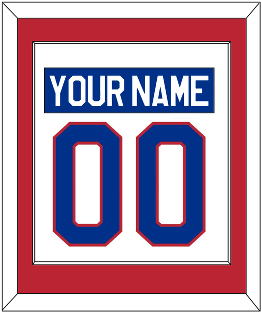 United States Men's Hockey Nameplate & Number (Back) Combined - 1980 Olympics Home White - Essential Tier 2