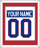 United States Men's Hockey Nameplate & Number (Back) Combined - 1980 Olympics Home White - Single Mat 2
