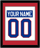United States Men's Hockey Nameplate & Number (Back) Combined - 1980 Olympics Home White - Single Mat 2