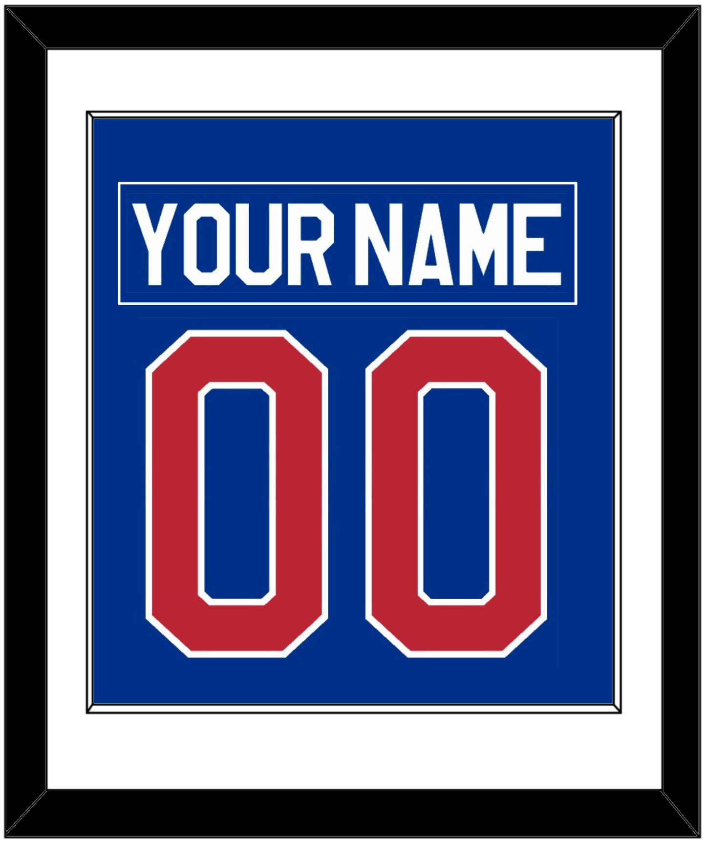 United States Men's Hockey Nameplate & Number (Back) Combined - 1980 Olympics Road Blue - Essential Tier 1