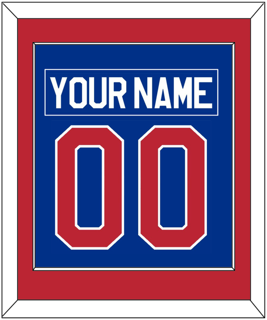 United States Men's Hockey Nameplate & Number (Back) Combined - 1980 Olympics Road Blue - Essential Tier 2