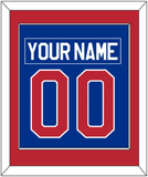 United States Men's Hockey Nameplate & Number (Back) Combined - 1980 Olympics Road Blue - Single Mat 2