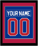 United States Men's Hockey Nameplate & Number (Back) Combined - 1980 Olympics Road Blue - Single Mat 2