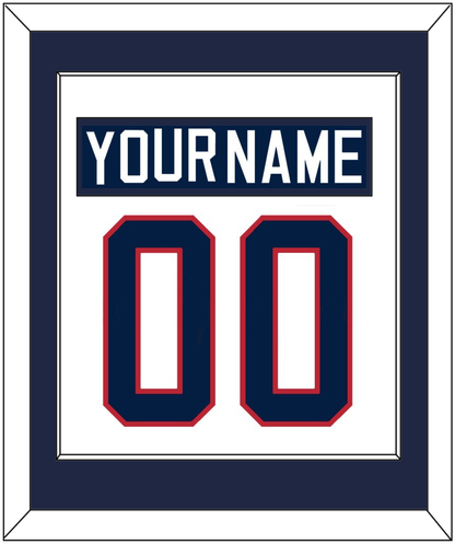 United States Men's Hockey Nameplate & Number (Back) Combined - 2002 Olympics Home White - Essential Tier 1