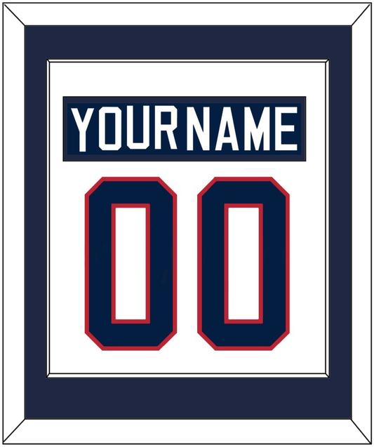 United States Men's Hockey Nameplate & Number (Back) Combined - 2002 Olympics Home White - Essential Tier 1