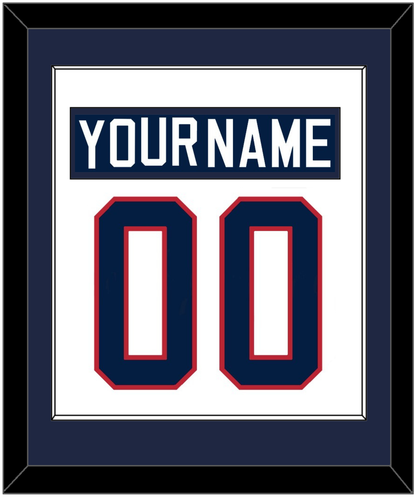 United States Men's Hockey Nameplate & Number (Back) Combined - 2002 Olympics Home White - Essential Tier 1