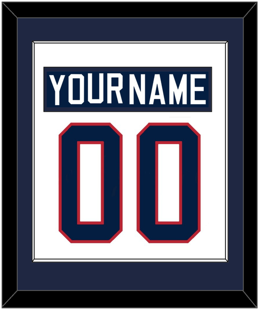 United States Men's Hockey Nameplate & Number (Back) Combined - 2002 Olympics Home White - Essential Tier 1