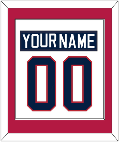 United States Men's Hockey Nameplate & Number (Back) Combined - 2002 Olympics Home White - Essential Tier 2