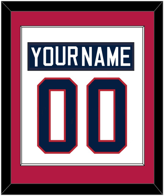 United States Men's Hockey Nameplate & Number (Back) Combined - 2002 Olympics Home White - Essential Tier 2
