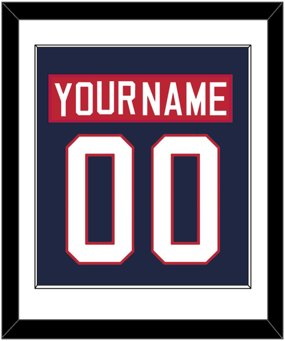 United States Men's Hockey Nameplate & Number (Back) Combined - 2002 Olympics Road Blue - Essential Tier 1