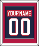 United States Men's Hockey Nameplate & Number (Back) Combined - 2002 Olympics Road Blue - Single Mat 2